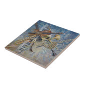 Abstracte melodietegel tegeltje (Zijkant)