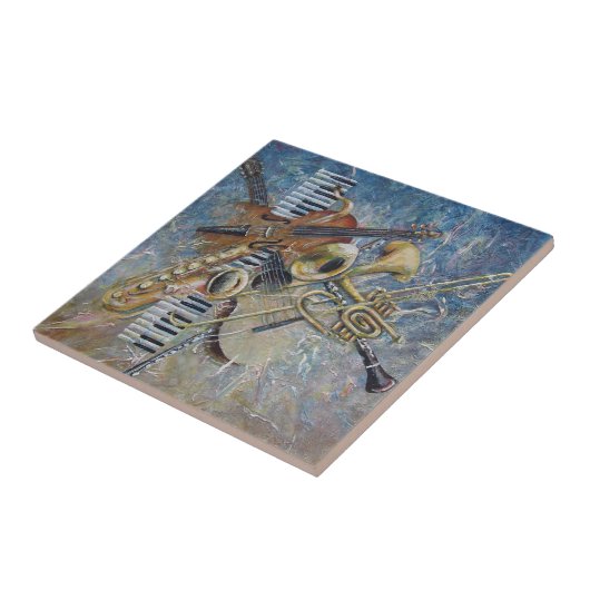 Abstracte melodietegel tegeltje (Zijkant)