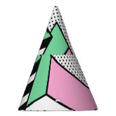 Abstracte Memphis: 80s geometrische vormen. Feesthoedjes (Rechts)