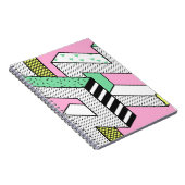Abstracte Memphis: 80s geometrische vormen. Notitieboek (Rechterzijde)