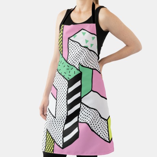 Abstracte Memphis: 80s geometrische vormen. Schort (Insitu)