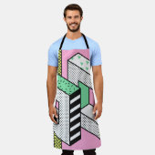 Abstracte Memphis: 80s geometrische vormen. Schort (Gedragen)