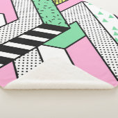Abstracte Memphis: 80s geometrische vormen. Sherpa Deken (3/4)