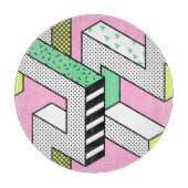 Abstracte Memphis: 80s geometrische vormen. Snijplank (Voorkant)