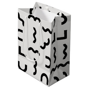 Abstracte Memphis golven en vormen Medium Cadeauzakje