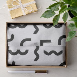 Abstracte Memphis golven en vormen Tissuepapier
