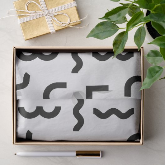Abstracte Memphis golven en vormen Tissuepapier (Geschenk)