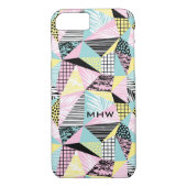 Abstracte Memphis Pattern aangepaste monogram hoes (Achterkant)