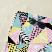 Abstracte Memphis Pattern aangepaste teksthanddoek Strandlaken (In situ)