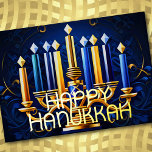 Abstracte Menorah Happy Chanoeka Feestdagen Kaart<br><div class="desc">Vakantiegerelateerde items ontworpen door Umua. Gedrukt en verzonden door Zazzle of hun gelieerde ondernemingen.</div>