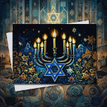 Abstracte Menorah Happy Chanoeka Feestdagenkaart<br><div class="desc">Vakantiegerelateerde items ontworpen door Umua. Gedrukt en verzonden door Zazzle of hun gelieerde ondernemingen.</div>