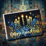 Abstracte Menorah Happy Chanoeka Folie Feestdagenkaart<br><div class="desc">Vakantiegerelateerde items ontworpen door Umua. Gedrukt en verzonden door Zazzle of hun gelieerde ondernemingen.</div>
