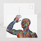 abstracte menselijke anatomie man aderen arterie k briefkaart (Voorkant / Achterkant)