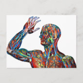 abstracte menselijke anatomie man aderen arterie k briefkaart (Voorkant)