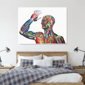 abstracte menselijke anatomie man aderen arterie k canvas afdruk (Insitu (Slaapkamer))