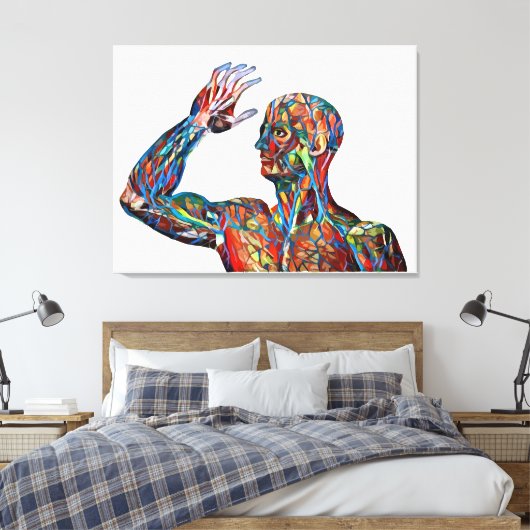 abstracte menselijke anatomie man aderen arterie k canvas afdruk (Insitu (Slaapkamer))