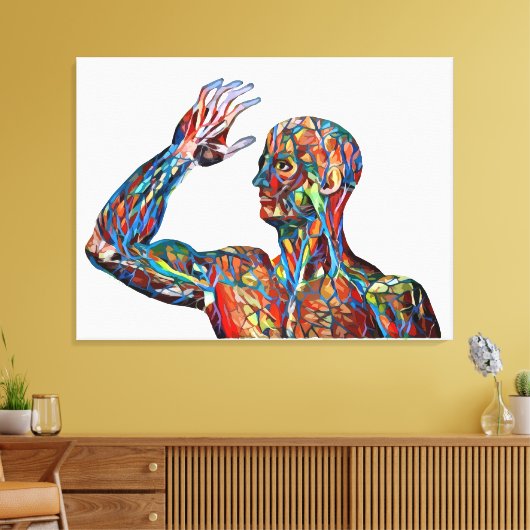 abstracte menselijke anatomie man aderen arterie k canvas afdruk (Insitu (Woonkamer))