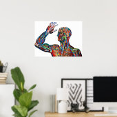 abstracte menselijke anatomie man aderen arterie k poster (Thuiskantoor)