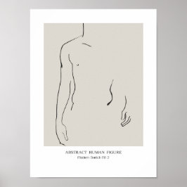 Abstracte menselijke figuur poster
