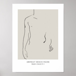 Abstracte menselijke figuur poster