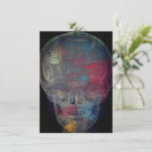 Abstracte menselijke schedel kaart (Staand voorkant)