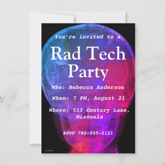 Abstracte menselijke schedel kaart (Achterkant)