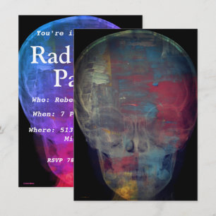 Abstracte menselijke schedel kaart