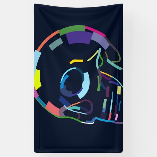 Abstracte menselijke schedel spandoek (Verticaal)