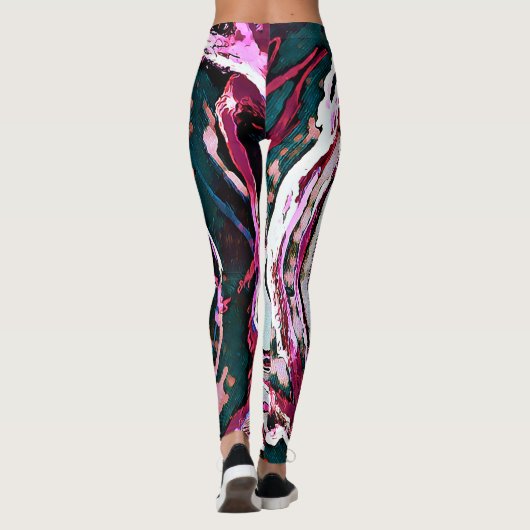 Abstracte Mercury Art Leggings (Achterkant)
