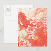 Abstracte met de hand geschilderde achtergrond van briefkaart (Voorkant / Achterkant)