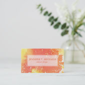 Abstracte met de hand geschilderde achtergrond van visitekaartje (Staand voorkant)