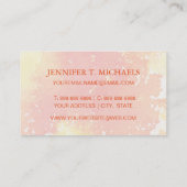 Abstracte met de hand geschilderde achtergrond van visitekaartje (Achterkant)