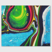 Abstracte met de hand geschilderde achtergrond, vl cadeaupapier (Vlak)