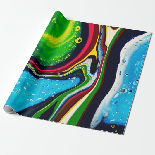 Abstracte met de hand geschilderde achtergrond, vl cadeaupapier (Uitgerold)