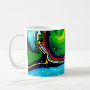 Abstracte met de hand geschilderde achtergrond, vl koffiemok