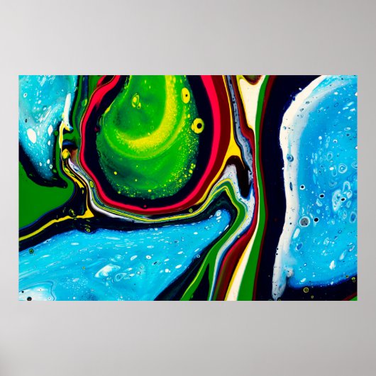 Abstracte met de hand geschilderde achtergrond, vl poster (Voorkant)