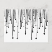 Abstracte, met de hand getrokken zwarte witte wate briefkaart (Voorkant)