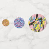 abstracte met retrorkunst beklede kleuren en desig confetti (Voorkanten)