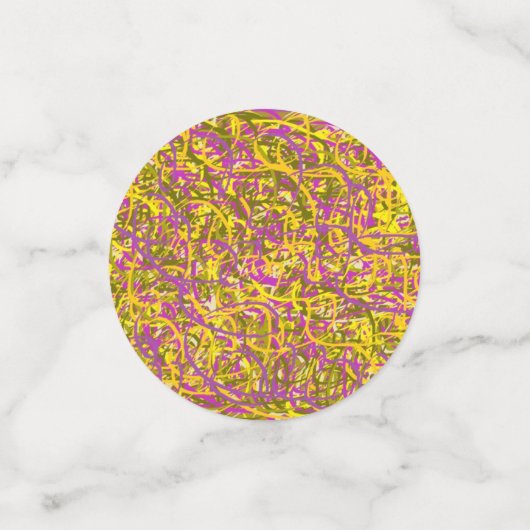 abstracte met retrorkunst beklede kleuren en desig confetti (Kleine voorkant)