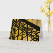 Abstracte metaalbewerking kaart (Gele Bloem)