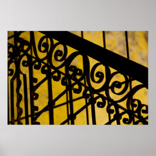 Abstracte metaalbewerking poster