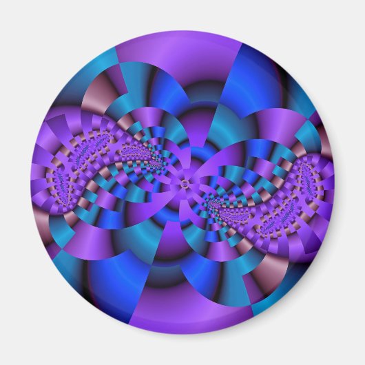 Abstracte metaalbloem magneet (Voorkant)