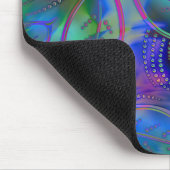 Abstracte metalen bladeren muismat (Hoek)