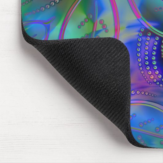 Abstracte metalen bladeren muismat (Hoek)