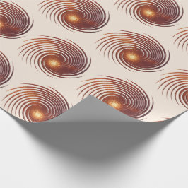 Abstracte metalen gouden spiraal cadeaupapier