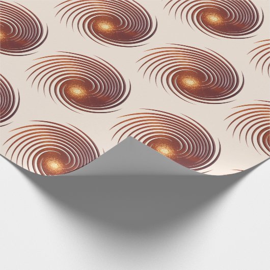 Abstracte metalen gouden spiraal cadeaupapier (Hoek)