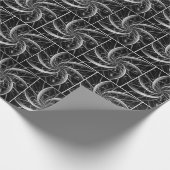 Abstracte metalen ventilatorbladen en spikes cadeaupapier (Hoek)