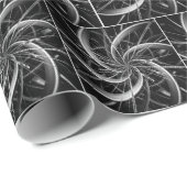 Abstracte metalen ventilatorbladen en spikes cadeaupapier (Rol Hoek)