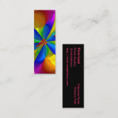 Abstracte metalen ventilatorradionavigatie mini visitekaartje (Voorkant / Achterkant)