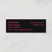 Abstracte metalen ventilatorradionavigatie mini visitekaartje (Achterkant)